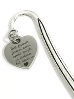 Best Friends Forever Heart Bookmark, BFF Reader Gift, Best Friends Never Apart, Best Friend Gift, BFF Gift, Best Friend Moving Away Gift