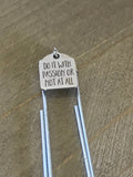 Motivation Bookmark, Do It With Passion Or Not At All Bookmark, Motivation Gifts, Planner Bookmark, Planner Motivation Accessories Gift