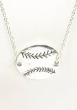 Softball Pendant Necklace, Softball Mom Jewelry, Softball Jewelry, Softball Player Jewelry, Gift For Softball Mom, Softball Coach Gift