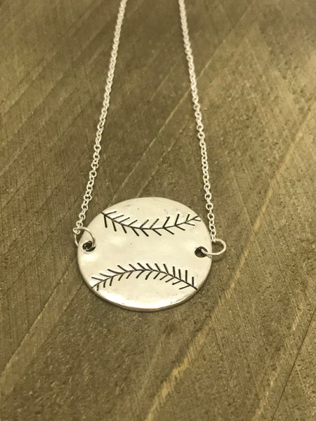 Softball Pendant Necklace, Softball Mom Jewelry, Softball Jewelry, Softball Player Jewelry, Gift For Softball Mom, Softball Coach Gift