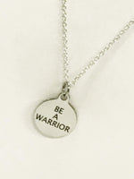 Be A Warrior Necklace, Encouragement Gift, Motivation Gift, Overcoming Struggles, Your Word Jewelry Gifts, Success Gifts, Success Moto Words