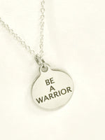 Be A Warrior Necklace, Encouragement Gift, Motivation Gift, Overcoming Struggles, Your Word Jewelry Gifts, Success Gifts, Success Moto Words