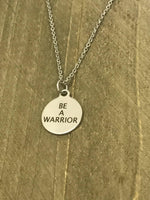 Be A Warrior Necklace, Encouragement Gift, Motivation Gift, Overcoming Struggles, Your Word Jewelry Gifts, Success Gifts, Success Moto Words