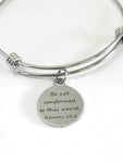 Christian Jewelry, Be Not Conformed To The World Bracelet, Romans 12 2 Bracelet, Christian Girls Group Gifts, Teen Girl Faith Gifts