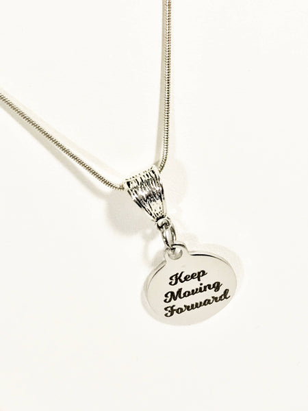 Keep Moving Forward Necklace, Motivation Gift, Sympathy Gift, Support Gift, Encouraging Jewelry, Encouraging Necklace, Inspiring Success