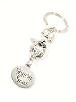 Gypsy Soul Keychain, Gypsy Soul Gifts, Gypsy Soul Jewelry, Valentine Girlfriend Gifts, New Car Gift, Traveler Gift, Moving Away Gift For Her