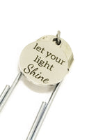 Encouragement Bookmark, Let Your Light Shine Bookmark, Planner Paper Clip Bookmark, Encouragement Gift, Planner Bookmark Encouragement