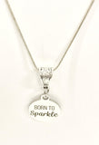 Motivating Jewelry, Born To Sparkle Necklace, Motivating Gifts, Encouraging Jewelry, Daughter Jewelry, Valentine Jewelry Gift For Her