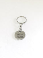 Christian Gifts, Christian Keychain, Jesus Is The Answer Keychain, Christian Keyring, Sunday School Gifts, Baptism Gifts, Confirmation Gifts