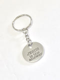 Christian Gifts, Christian Keychain, Jesus Is The Answer Keychain, Christian Keyring, Sunday School Gifts, Baptism Gifts, Confirmation Gifts