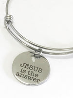 Christian Bracelet, Christian Gifts, Jesus Is The Answer Bracelet,  Christian Jewelry, Religious Bracelet, Religious Gift, Sunday Jewelry