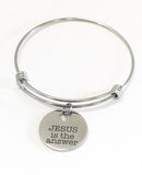 Christian Bracelet, Christian Gifts, Jesus Is The Answer Bracelet,  Christian Jewelry, Religious Bracelet, Religious Gift, Sunday Jewelry