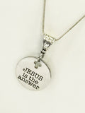 Christian Jewelry, Christian Gift, Christian Necklace, Jesus Is The Answer Necklace, Scripture Jewelry, Bible Verse Jewelry, Baptistm Gift