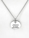Christian Jewelry, Christian Gifts, Christian Necklace, Religious Jewelry, Jesus Is The Answer Necklace, Religious Gift, Religious Necklace