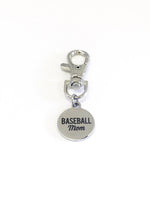 Baseball Mom Gifts, Baseball Mom Zipper Pull, Baseball Mom Purse Charm, Baseball Mom Bag Charm, Mother's Day Gifts, Proud Baseball Mom Gift