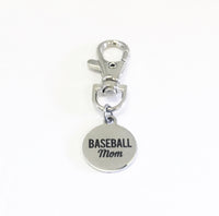 Baseball Mom Gifts, Baseball Mom Zipper Pull, Baseball Mom Purse Charm, Baseball Mom Bag Charm, Mother's Day Gifts, Proud Baseball Mom Gift