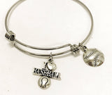 Baseball Bracelet, I Love Baseball Bracelet, Baseball Girlfriend Gift, Baseball Mom Gift, Baseball Jewelry, Baseball Mom Gift, Baseball Gift