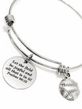 Baseball Bracelet, Softball Bracelet, Let The Field Be Joyful Bracelet, Bible Verse Bracelet, Christian Athlete Gift, Baseball Mom Jewelry