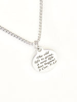Christian Gift, Recovery Gift, The Old Life Is Gone A New Life Has Begun Necklace, Men Christian Jewelry, Christian Necklace, Baptism Gift