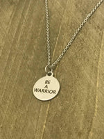 Be A Warrior Necklace, Encouragement Gift, Motivation Gift, Overcoming Struggles, Your Word Jewelry Gifts, Success Gifts, Success Moto Words