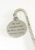 Scripture Bookmark, Romans 12 2 Bookmark, Scripture Gifts, Be Not Conformed To This World Bookmark, Bible Bookmark, Planner Bookmark