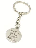 Sympathy Gifts, Difficult Roads Often Lead To Beautiful Destinations Keychains, Encouraging Gifts, Sympathy Keychain Gift, Tough Times Gift