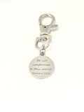 Christian Gifts, Be Not Conformed Zipper Pull, Bag Charm, Purse Charm, Christian Zipper Pull, Christian Bag Charm, Bible Verse Bag Charm