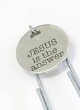 Christian Bookmark, Christian Gifts, Christian Planner Gift, Jesus Is The Answer Bookmark, Planner Accessories, Planner Bookmark, Bible Gift