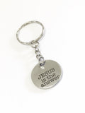 Christian Gifts, Christian Keychain, Jesus Is The Answer Keychain, Christian Keyring, Sunday School Gifts, Baptism Gifts, Confirmation Gifts