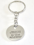 Christian Gifts, Christian Keychain, Jesus Is The Answer Keychain, Christian Keyring, Sunday School Gifts, Baptism Gifts, Confirmation Gifts