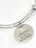 Christian Bracelet, Christian Gifts, Jesus Is The Answer Bracelet,  Christian Jewelry, Religious Bracelet, Religious Gift, Sunday Jewelry