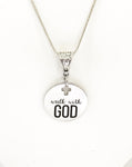 Christian Necklace, Christian Gift, Walk With God Necklace, Christian Jewelry, Scripture Necklace, Scripture Jewelry, Encouraging Gift
