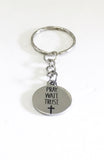 Keychain Gift, Pray Wait Trust Keychain, Motivating Keychain, Graduation Gift, Baptism Gift, Wait On God, Christian Keychain, Christian Gift