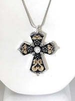 Cross Necklace, Cross Pendant, Ornate Cross, Southwestern Style Pendant, Southwestern Necklace, Christian Statement Necklace, Gift For Her