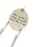 Motivating Bookmark, She Took A Deep Breath And Let It Go Bookmark, Motivating Gift, Motivating Quote, Strong Woman Gift, Divorce Gift