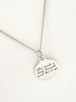 Encouraging Gifts, She Took A Deep Breath And Let It Go Necklace, Encouraging Jewelry, Gifts For Her, Encouraging Necklace, Girlfriend Gifts