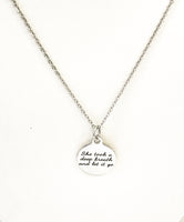 Encouraging Gifts, She Took A Deep Breath And Let It Go Necklace, Encouraging Jewelry, Gifts For Her, Encouraging Necklace, Girlfriend Gifts