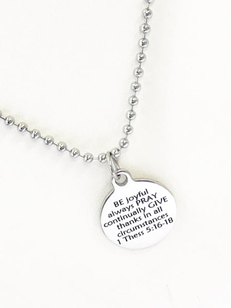Christian Necklace, BE PRAY GIVE Necklace, Christian Gifts, Christian Jewelry, Graduation Gift, Scripture Necklace, Bible Verse Necklace