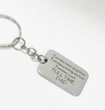 Dad Keyring, Softball Dad Gift, Full Time Dad Keyring, Part Time Warm Up Partner, Part Time Pitching Machine, Part Time Coach, Father’s Day