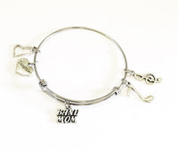 Band Mom Gift, Band Mom Charm Bracelet, Band Mom Jewelry, Gift For Her, Band Grandmother, Music Charms, Gift For Mom, Band Grandma Gift