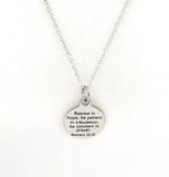 Christian Jewelry, Rejoice In Hope Necklace, Christian Necklace, Scripture Jewelry, Romans 12 12 Jewelry, Christian Gifts, Sympathy Gift