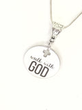 Christian Necklace, Christian Gift, Walk With God Necklace, Christian Jewelry, Scripture Necklace, Scripture Jewelry, Encouraging Gift