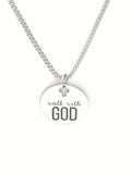 Christian Necklace, Walk With GOD Necklace, Daughter Necklace, Christian Gift, Graduation Gift, Baptism Gift, Son Necklace, Confirmation