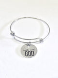 Christian Gift, Christian Bracelet, Walk With GOD Bracelet Gift, Christian Charm, Christian Jewelry Gift, Baptism Gift, Bible Verse Gift