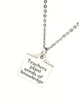 Teacher Gift, Back To School, Teachers Plant Seeds of Knowledge, New Teacher, Gift For Teacher, Gift For Her, Teacher Necklace