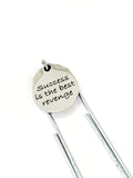 Planner Bookmark, Success Is The Best Revenge Bookmark, Success Quote Bookmark Gift, Planner Accessories, Planner Charm, Motivating Gift