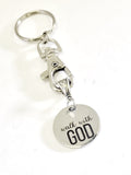 Christian Keychain, Walk With God Keychain, Christian Gifts, Christian Charm, Keychain Gift, Graduation Gift, Going to College, Wedding Gift