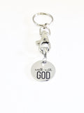 Christian Keychain, Walk With God Keychain, Christian Gifts, Christian Charm, Keychain Gift, Graduation Gift, Going to College, Wedding Gift