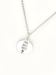 Christian Jewelry, Pray Wait Trust Necklace, Christian Necklace, Cross Jewelry, Christian Gifts, Cross Pendant, Pendant Necklace Gift