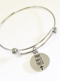 Christian Gift, Christian Bracelet, Pray Wait Trust Bracelet Gift, Christian Charm, Christian Jewelry Gift, Baptism Gift, Wait On God